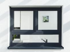 Anthrazitgraue Kunststoff-Fenster von PaX